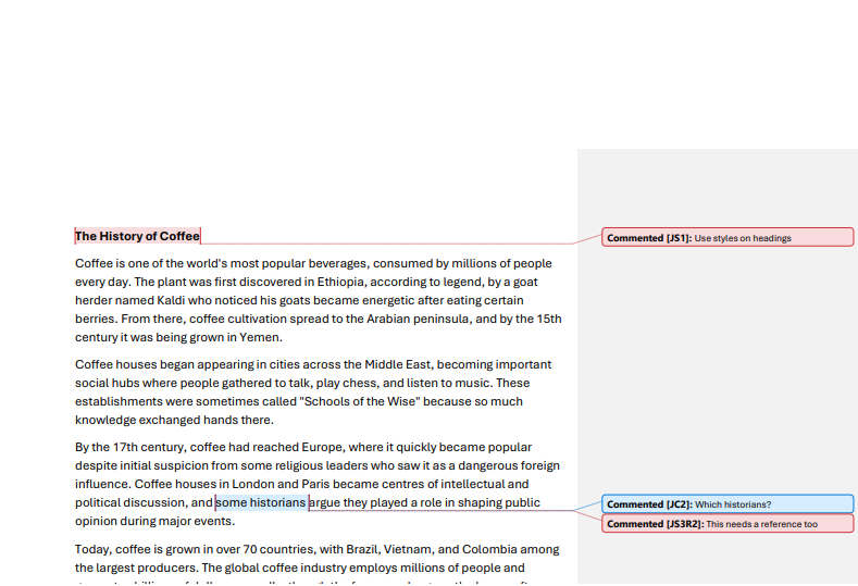 PDF with comments